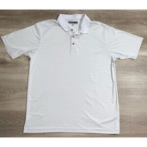 Pebble Beach Mens Golf Short Sleeve Polo Gray Shirt Size L Dry-Luxe Performance